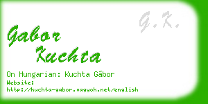 gabor kuchta business card