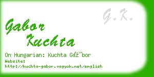 gabor kuchta business card